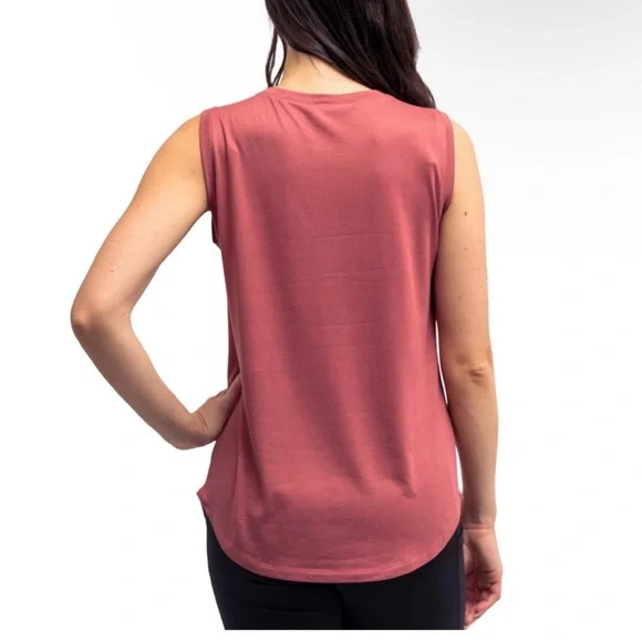 Daydreamer Women's Vintage Rainbow Muscle Tee in Rust - Picture 3 of 9